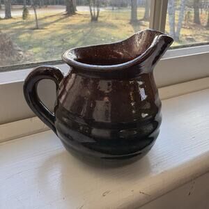 Rowantrees Pottery Creamer Mini Pitcher Blue Hill Maine 3.25" tall